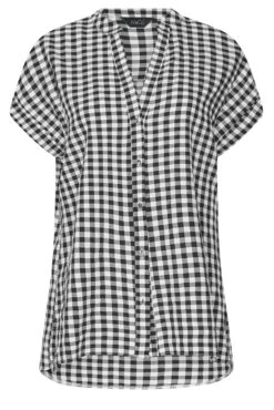 M&Co Black Gingham Grown On Sleeve Top -M&Co Sales Store 8c203ad2 1e2d 46 550331 X scaled