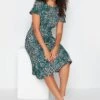 M&Co Green Animal Print Midaxi Dress