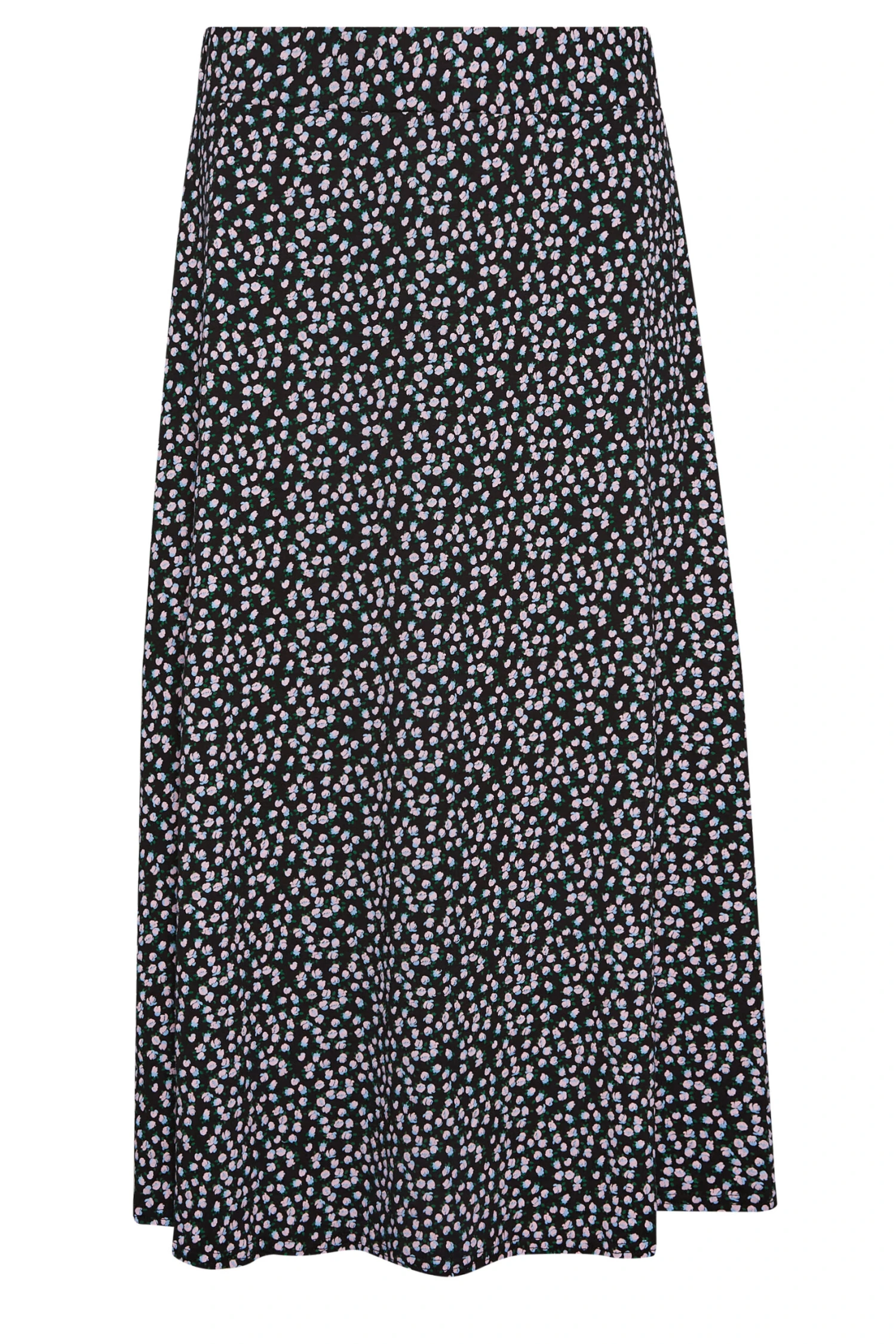 M&Co Black Ditsy Print Jersey Midi Skirt 5 M&Co Black Ditsy Print Jersey Midi Skirt - Image 5