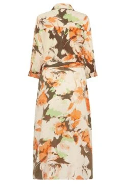 M&Co Brown Floral Print Button Through Shirt Dress -M&Co Sales Store 8e8ac2c2 e34c 49 550574 Y scaled