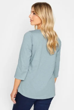 M&Co Pale Blue Cotton Henley Top 9 M&Co Pale Blue Cotton Henley Top -M&Co Sales Store 8f6b03eb baeb 4f 500217 C scaled