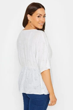M&Co White Broderie V-Neck Blouse -M&Co Sales Store 8fc36784 b74e 4e 550486 C scaled
