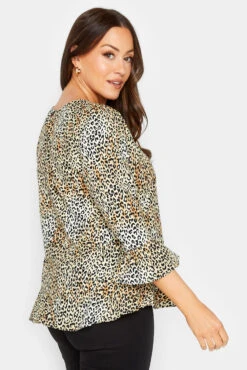 M&Co Brown Animal Print Cotton Frill Hem Top -M&Co Sales Store 91050bae 9cf0 46 550221 C scaled