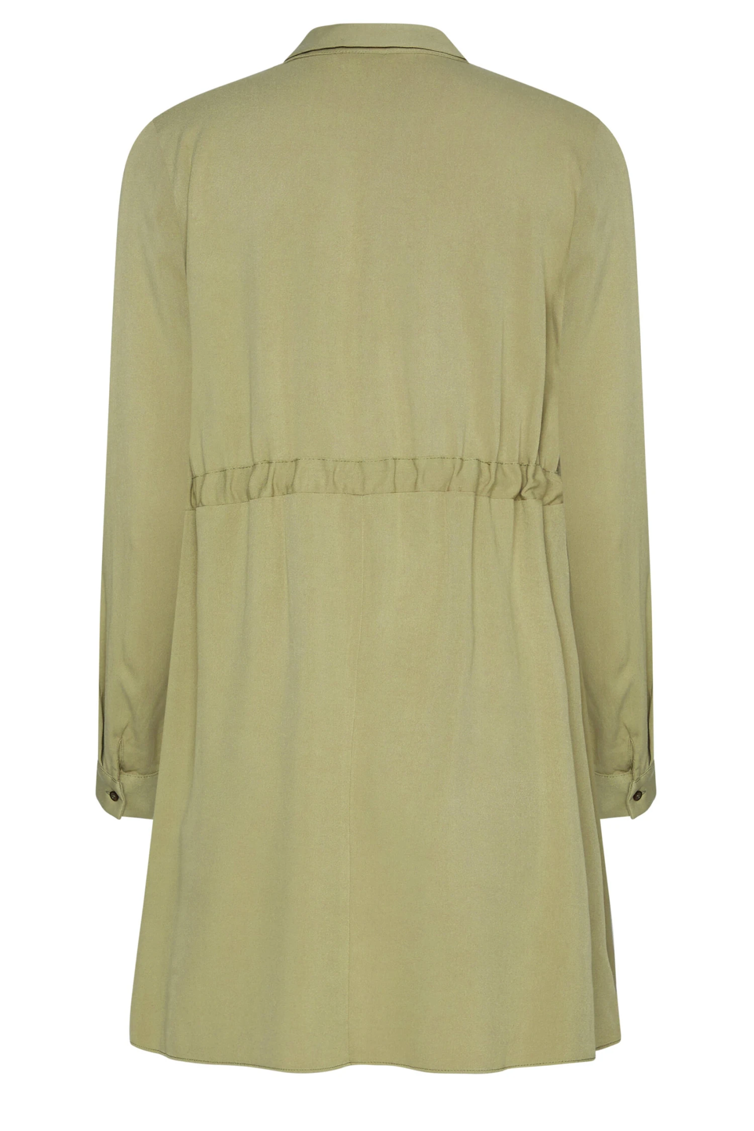 M&Co Khaki Green Tie Waist Tunic Shirt 7 M&Co Khaki Green Tie Waist Tunic Shirt - Image 7