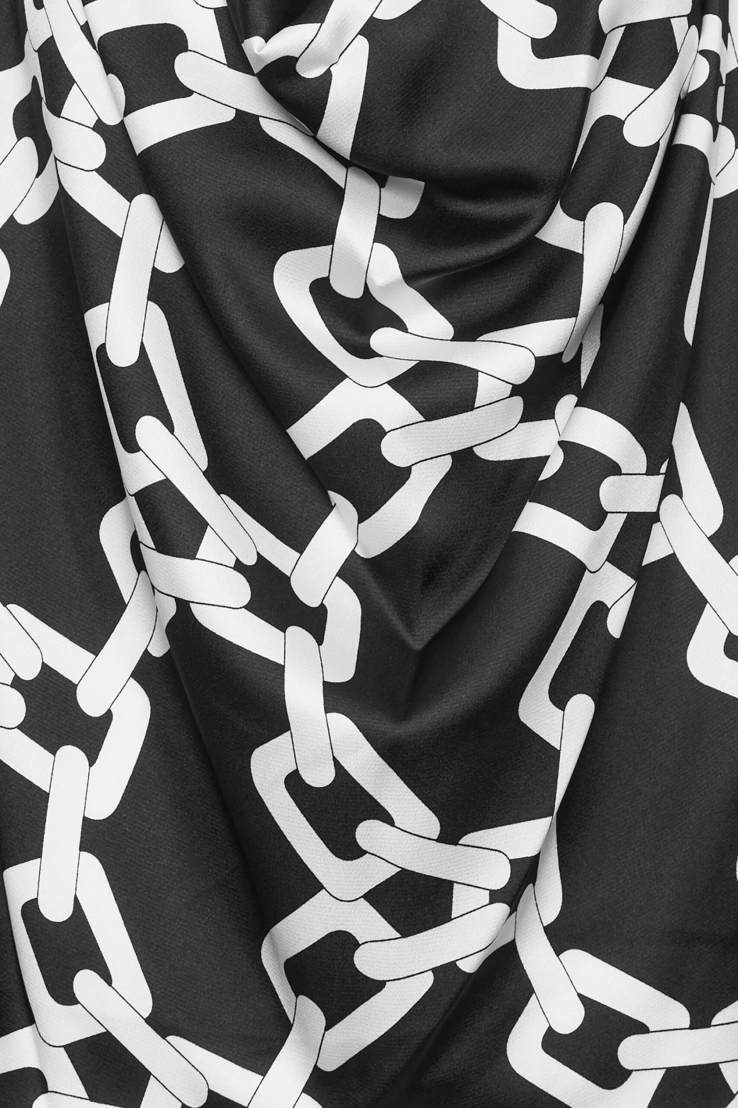 M&Co Black Chain Print Cowl Neck Satin Blouse 5 M&Co Black Chain Print Cowl Neck Satin Blouse - Image 5