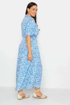 M&Co Blue Floral Print Maxi Shirt Dress 9 M&Co Blue Floral Print Maxi Shirt Dress -M&Co Sales Store 9256fbf8 1c77 43 550424 C scaled