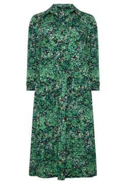 M&Co Green Floral Half Placket Midi Smock Dress -M&Co Sales Store 92bf7a77 18bb 49 550418 X scaled