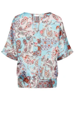 M&Co Blue Paisley Print Short Sleeve Blouse 13 M&Co Blue Paisley Print Short Sleeve Blouse -M&Co Sales Store 93413523 b759 45 550585 Y scaled