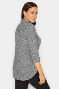 M&Co Grey Marl Half Placket Jersey Shirt -M&Co Sales Store 937c8b3a 9f2d 4c 550119 D scaled