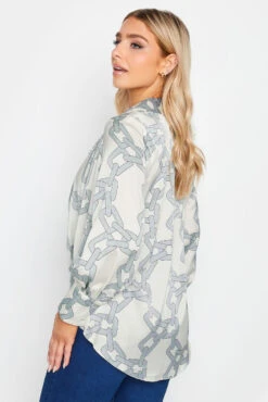 M&Co White Chain Print Cowl Neck Satin Blouse -M&Co Sales Store 939f25ed a8d4 41 550593 C scaled