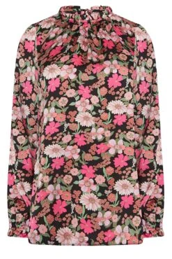 M&Co Black Floral Print Frill Neck Blouse -M&Co Sales Store 951dbe61 d666 4c 550568 X scaled