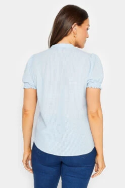 M&Co Blue Gingham Frill Front Blouse -M&Co Sales Store 9520fe53 f2af 4e 550177 C scaled