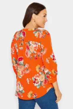 M&Co Orange Floral 3/4 Sleeve Blouse 9 M&Co Orange Floral 3/4 Sleeve Blouse -M&Co Sales Store 95945ffa 3262 42 550485 C scaled