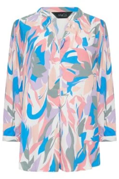 M&Co Pink Leaf Print Half Placket Shirt -M&Co Sales Store 962ef57b 4125 46 550666 X scaled