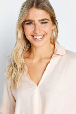 M&Co Light Pink V-Neck Collared Shirt 10 M&Co Light Pink V-Neck Collared Shirt -M&Co Sales Store 9688d0f5 0a38 44 550458 D scaled