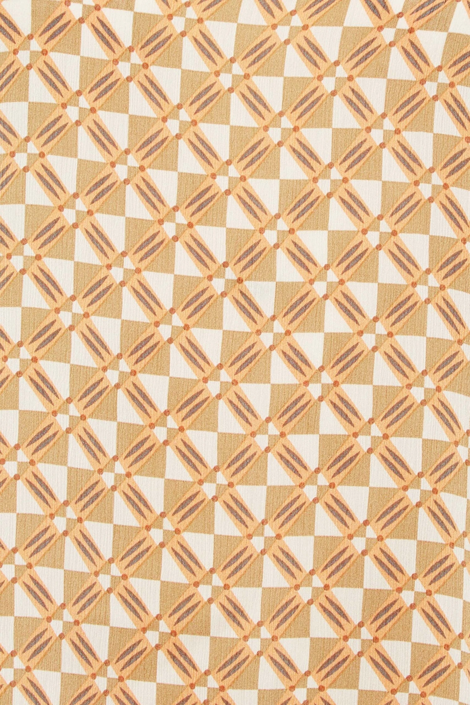 M&Co Orange Geometric Print High Neck Satin Blouse 5 M&Co Orange Geometric Print High Neck Satin Blouse - Image 5