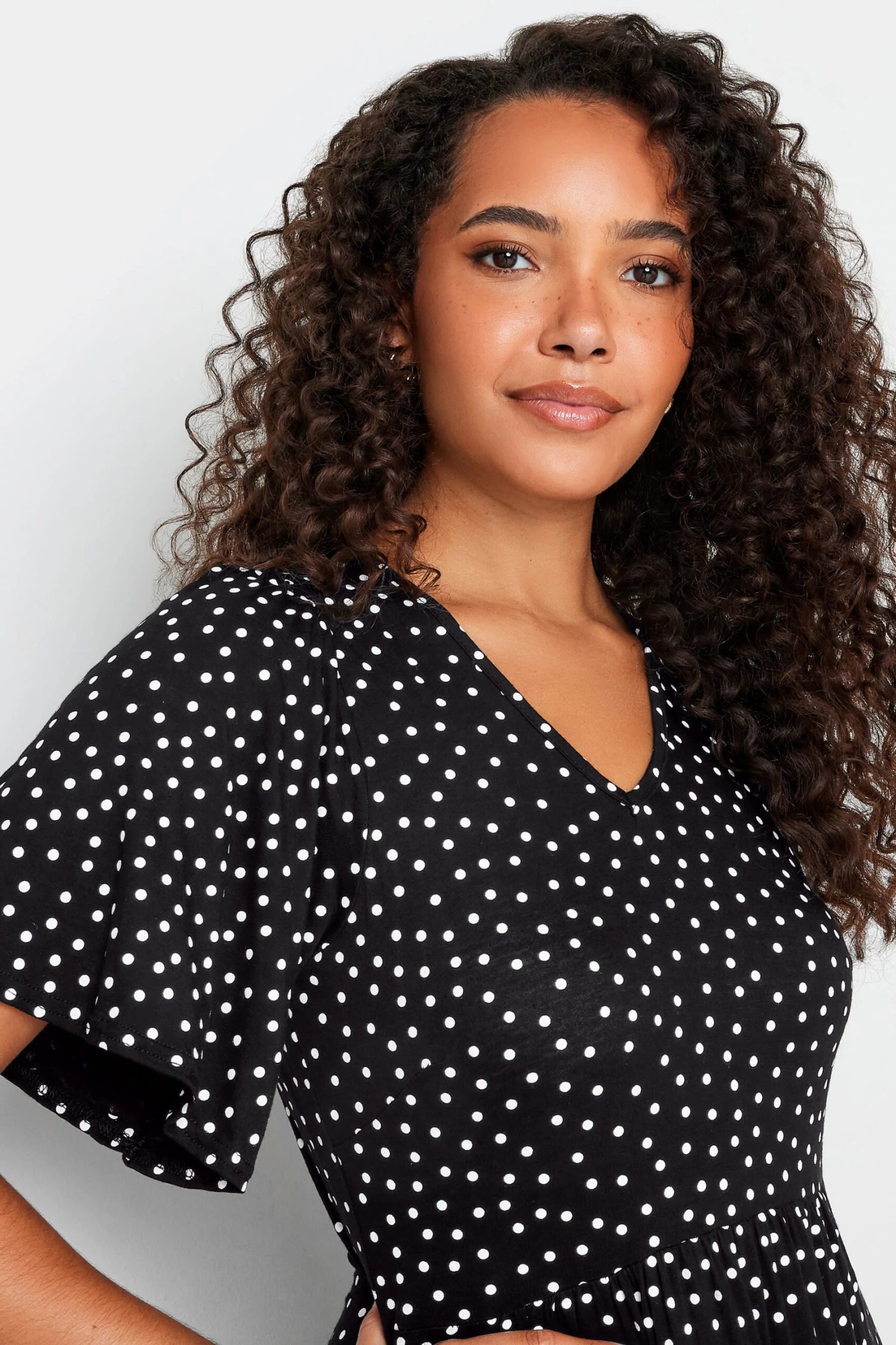 M&Co Black Polka Dot Maxi Dress 4 M&Co Black Polka Dot Maxi Dress - Image 4