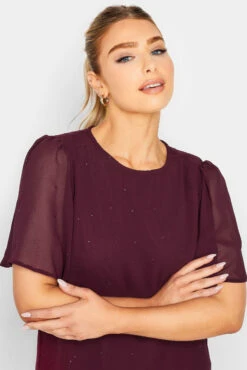 M&Co Red Gem Detail Angel Sleeve Blouse 10 M&Co Red Gem Detail Angel Sleeve Blouse -M&Co Sales Store 981529fb b885 46 550623 D scaled