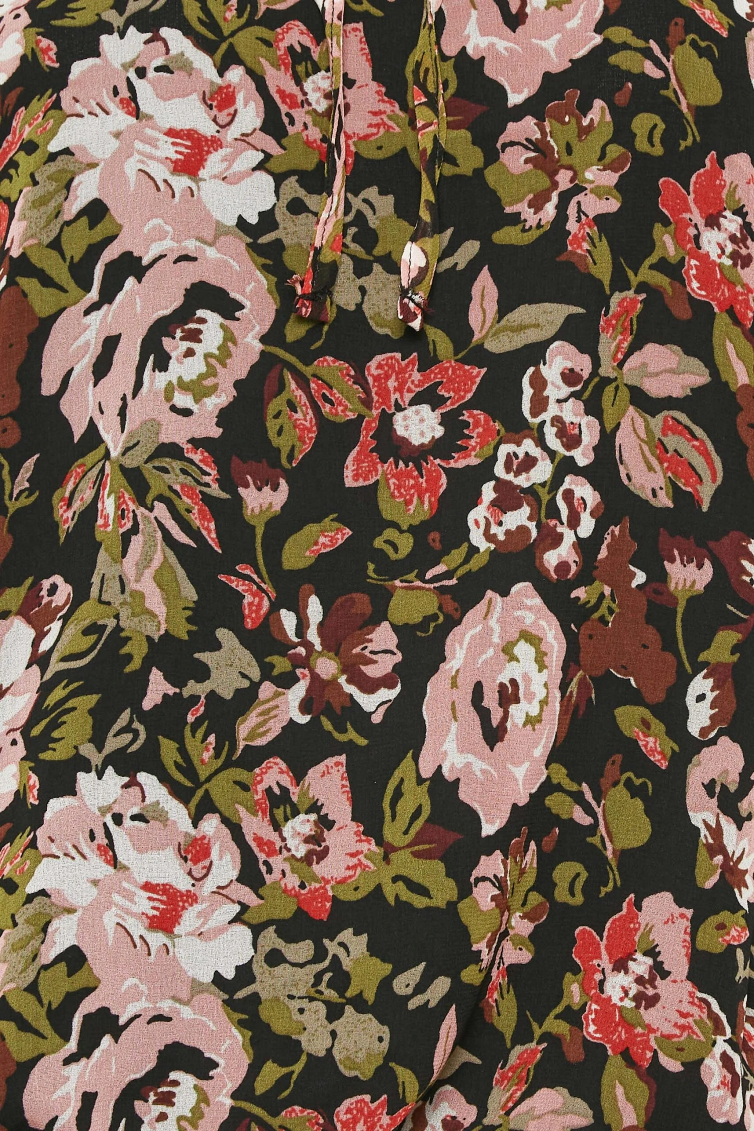 M&Co Black Floral Print High Neck Blouse 5 M&Co Black Floral Print High Neck Blouse - Image 5