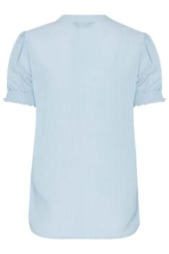 M&Co Blue Gingham Frill Front Blouse -M&Co Sales Store 9978dcfb ed8f 49 550177 Y scaled