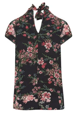 M&Co Black Floral Print Blouse -M&Co Sales Store 99858fc4 2281 49 550125 Y scaled