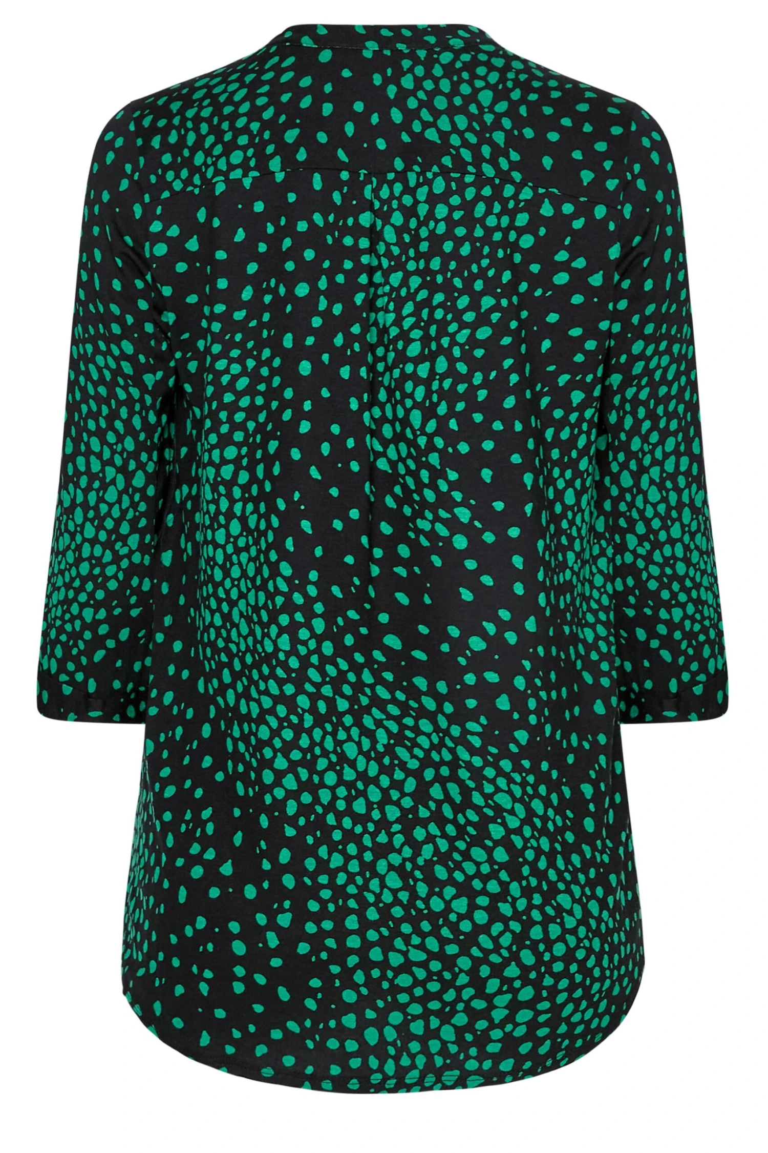 M&Co Black & Green Animal Print Half Placket Shirt 7 M&Co Black & Green Animal Print Half Placket Shirt - Image 7