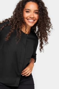 M&Co Black Satin Contrast Panel Shirt 10 M&Co Black Satin Contrast Panel Shirt -M&Co Sales Store 9a43df42 f6f7 4d 550371 C scaled