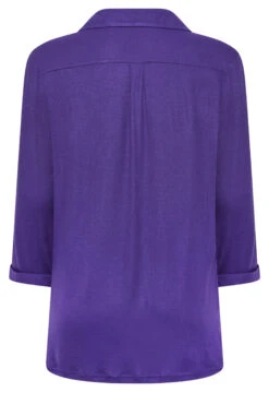 M&Co Purple V-Neck Half Placket Shirt -M&Co Sales Store 9a47b309 801c 4f 550525 Y scaled