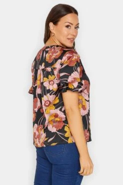 M&Co Black Floral Print Frill Sleeve Blouse 9 M&Co Black Floral Print Frill Sleeve Blouse -M&Co Sales Store 9ade0aee 1534 42 550325 C scaled