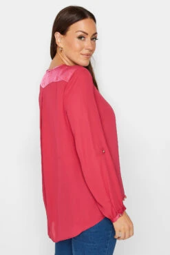 M&Co Red Satin Contrast Panel Shirt -M&Co Sales Store 9b81c8c1 3696 4f 550153 C scaled