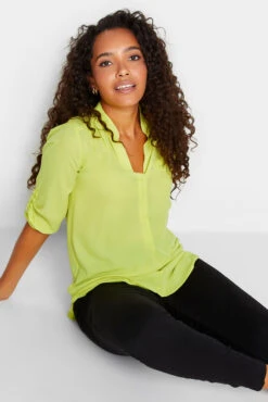 M&Co Green Tab Sleeve Blouse