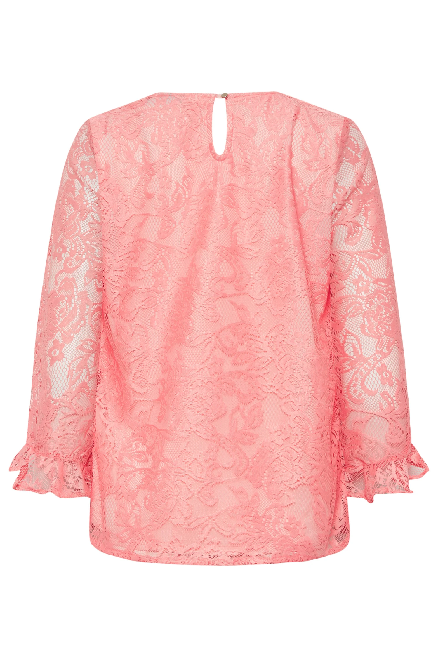 M&Co Light Pink Floral Lace Long Sleeve Blouse 7 M&Co Light Pink Floral Lace Long Sleeve Blouse - Image 7