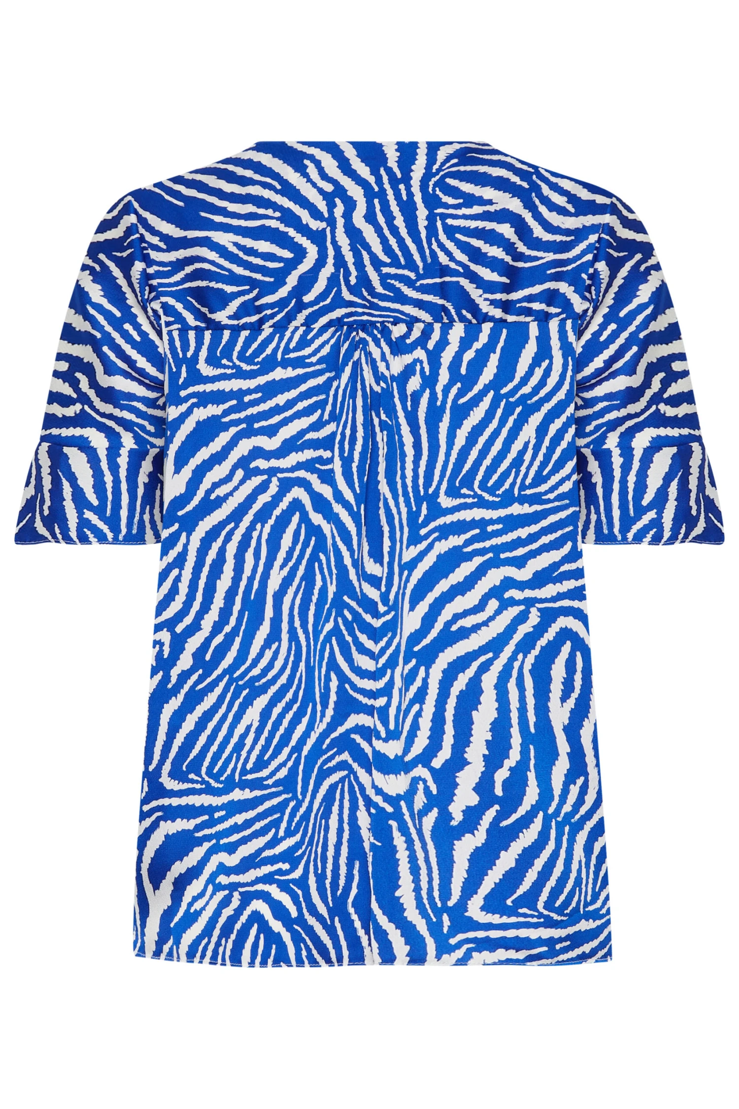M&Co Cobalt Blue Zebra Print Shirt 7 M&Co Cobalt Blue Zebra Print Shirt - Image 7