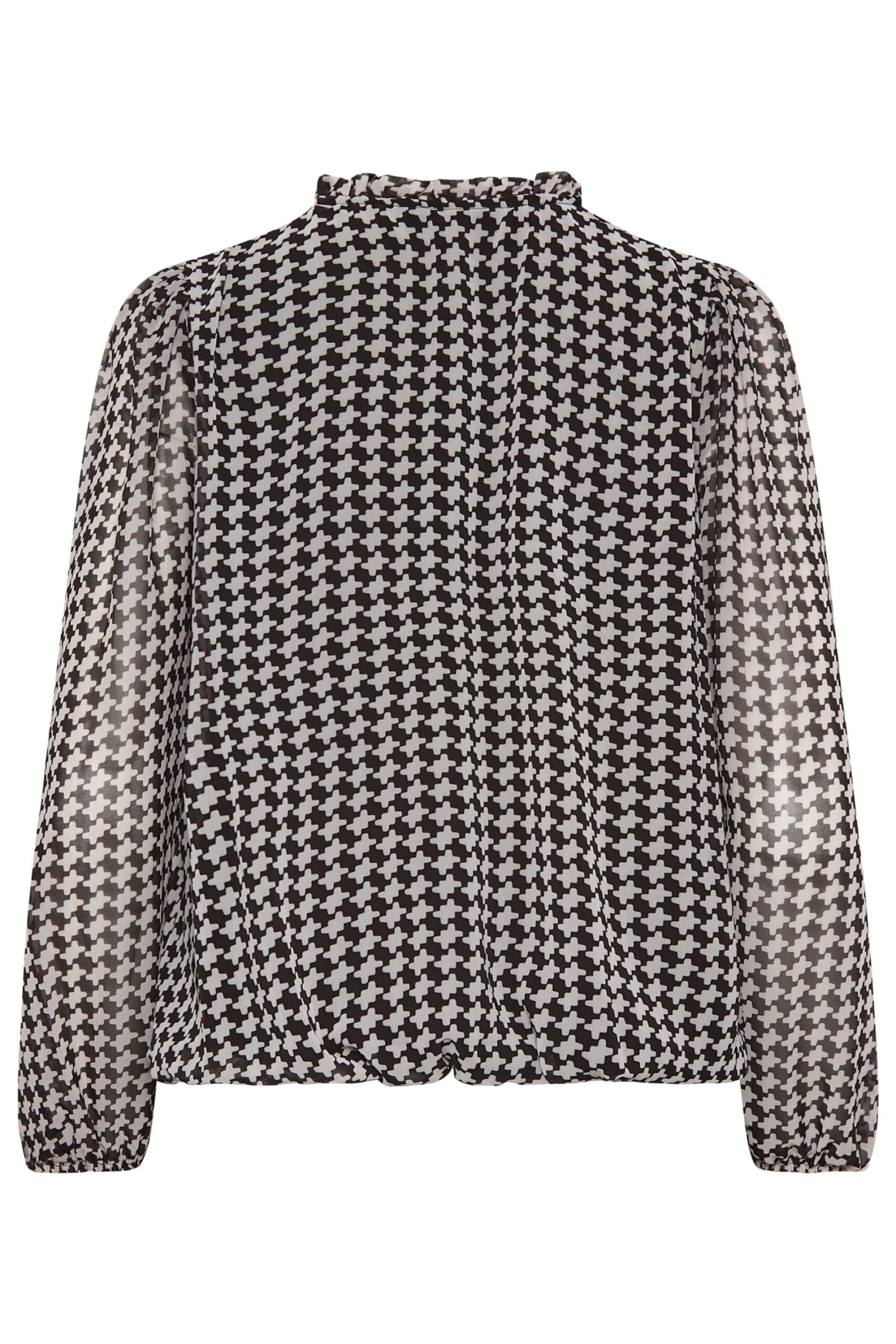 M&Co Black Geometric Print Tie Neck Blouse 7 M&Co Black Geometric Print Tie Neck Blouse - Image 7