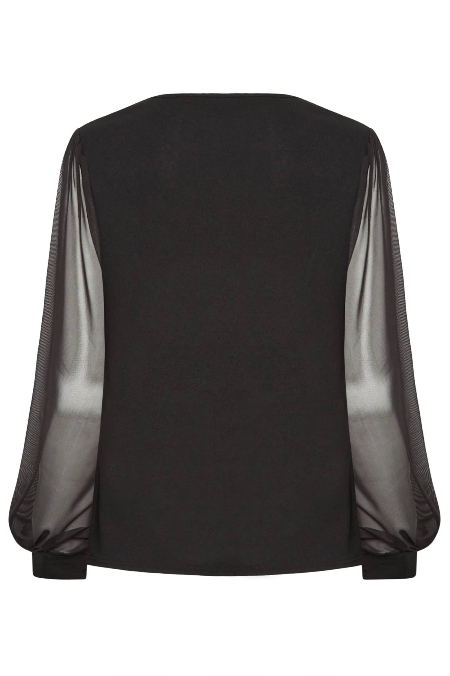 M&Co Black Mesh Long Sleeve Top 2 M&Co Black Mesh Long Sleeve Top - Image 2