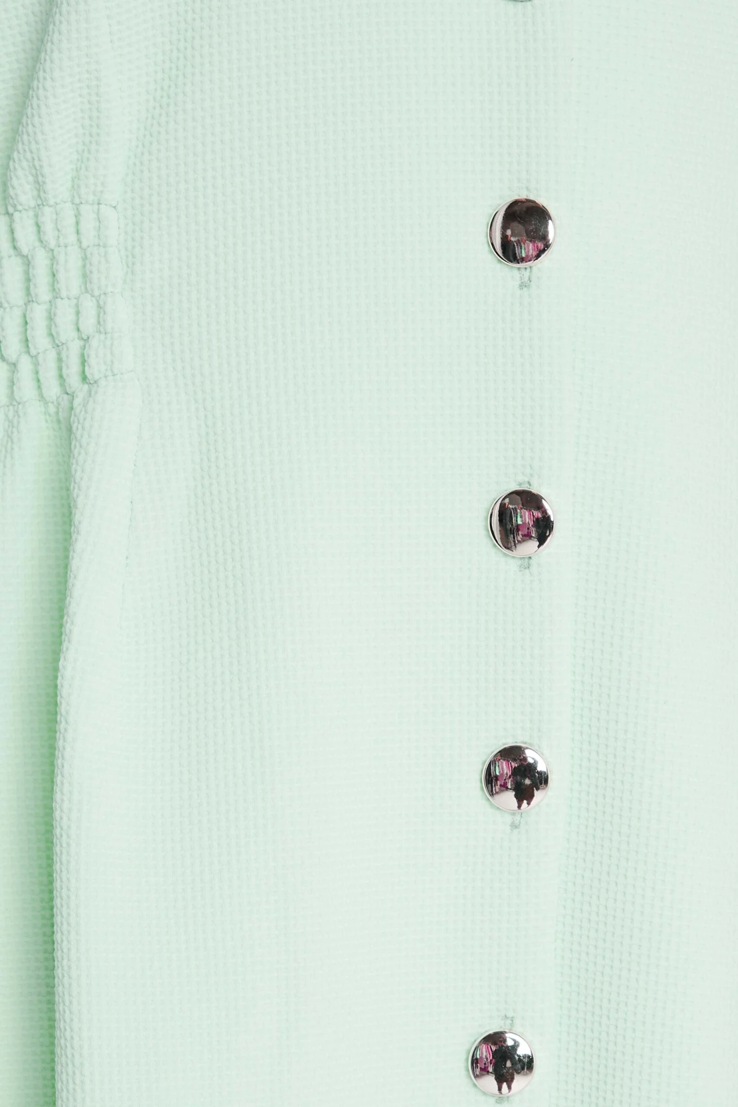 M&Co Green Textured Button Through Dress 5 M&Co Green Textured Button Through Dress - Image 5