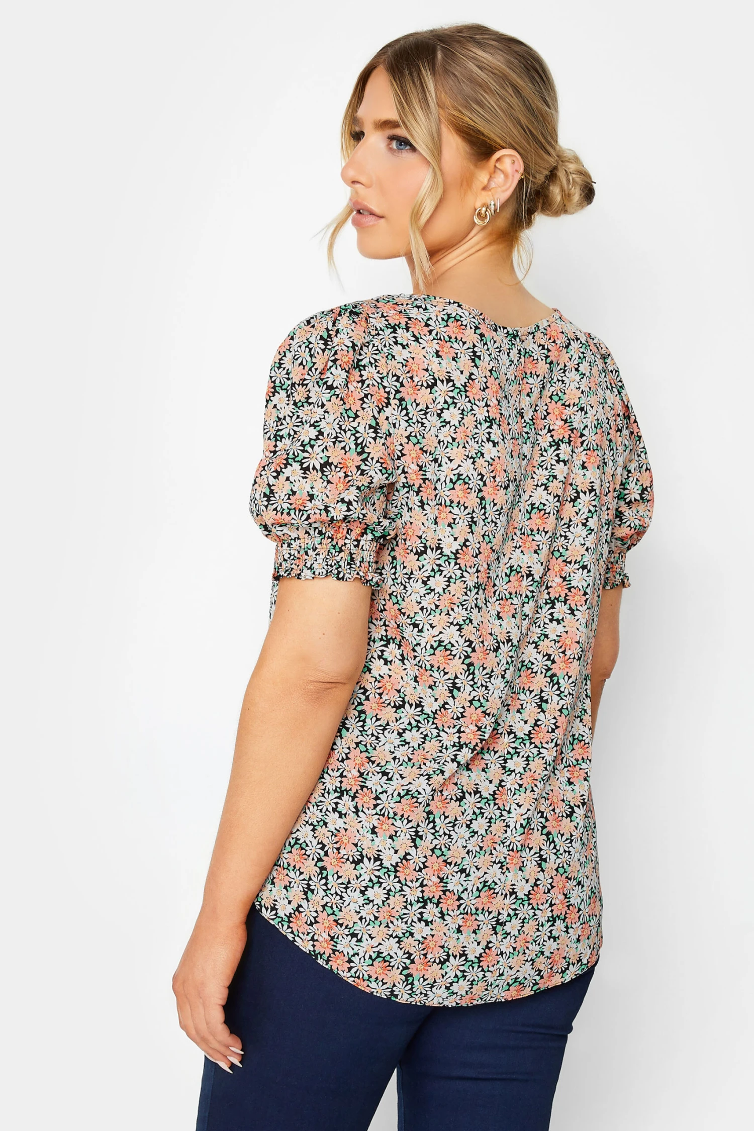 M&Co Orange Daisy Print Blouse 3 M&Co Orange Daisy Print Blouse - Image 3