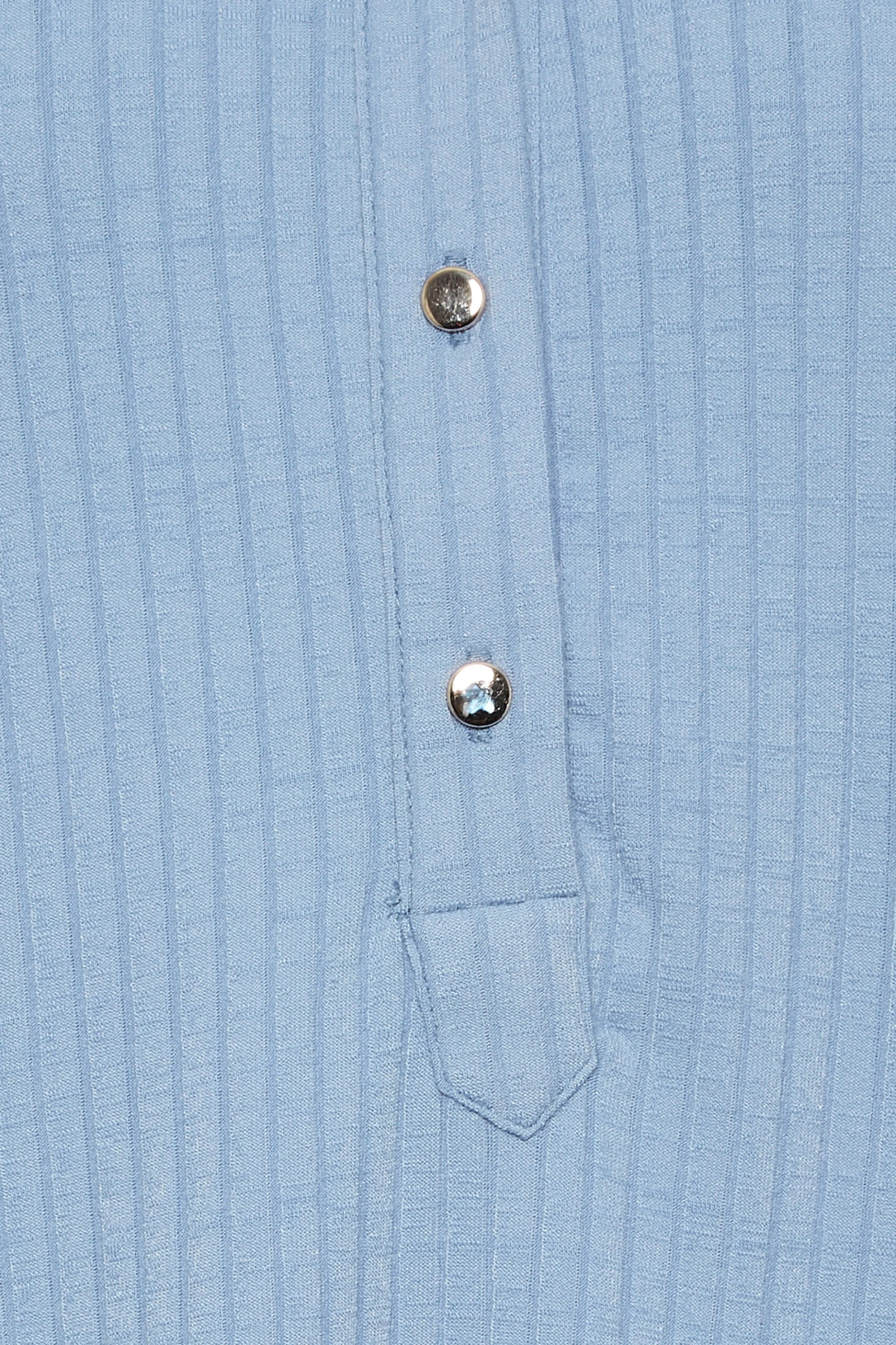 M&Co Blue Ribbed V-Neck Shirt 5 M&Co Blue Ribbed V-Neck Shirt - Image 5