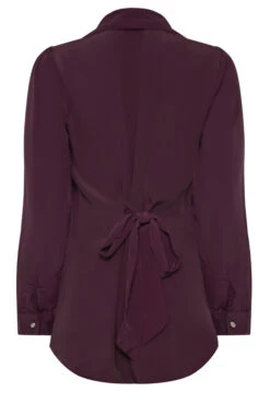 M&Co Dark Purple Tie Back Tunic Shirt -M&Co Sales Store a0594d8c 9432 40 550316 Y scaled