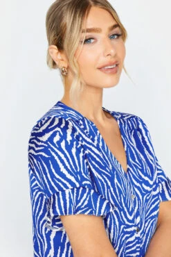 M&Co Cobalt Blue Zebra Print Shirt 10 M&Co Cobalt Blue Zebra Print Shirt -M&Co Sales Store a0716999 875e 4d 550363 D scaled