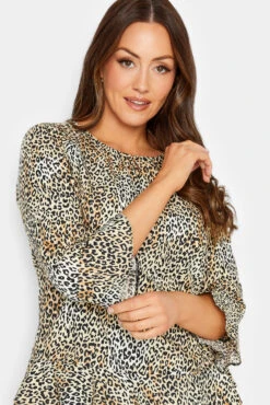 M&Co Brown Animal Print Cotton Frill Hem Top -M&Co Sales Store a0a6c81b d1cf 4c 550221 D scaled