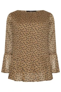 M&Co Brown Cat Print Pleated Blouse 12 M&Co Brown Cat Print Pleated Blouse -M&Co Sales Store a0c0bec8 57cd 4b 550369 X scaled