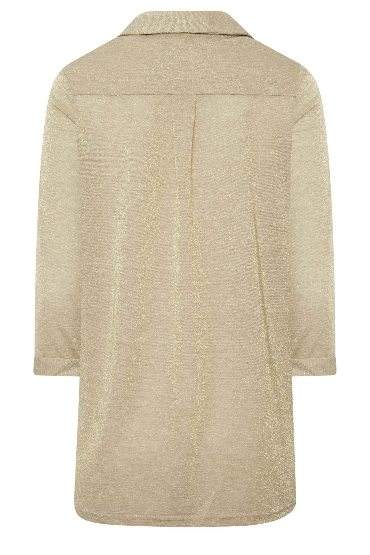 M&Co Beige Brown Glitter Half Placket Shirt 7 M&Co Beige Brown Glitter Half Placket Shirt - Image 7