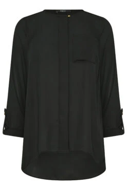 M&Co Black Satin Contrast Panel Shirt 12 M&Co Black Satin Contrast Panel Shirt -M&Co Sales Store a120f817 699f 4c 550371 X scaled