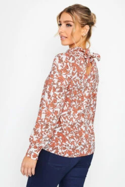 M&Co White Floral Print High Neck Blouse -M&Co Sales Store a171deef 41bd 4d 550582 C scaled