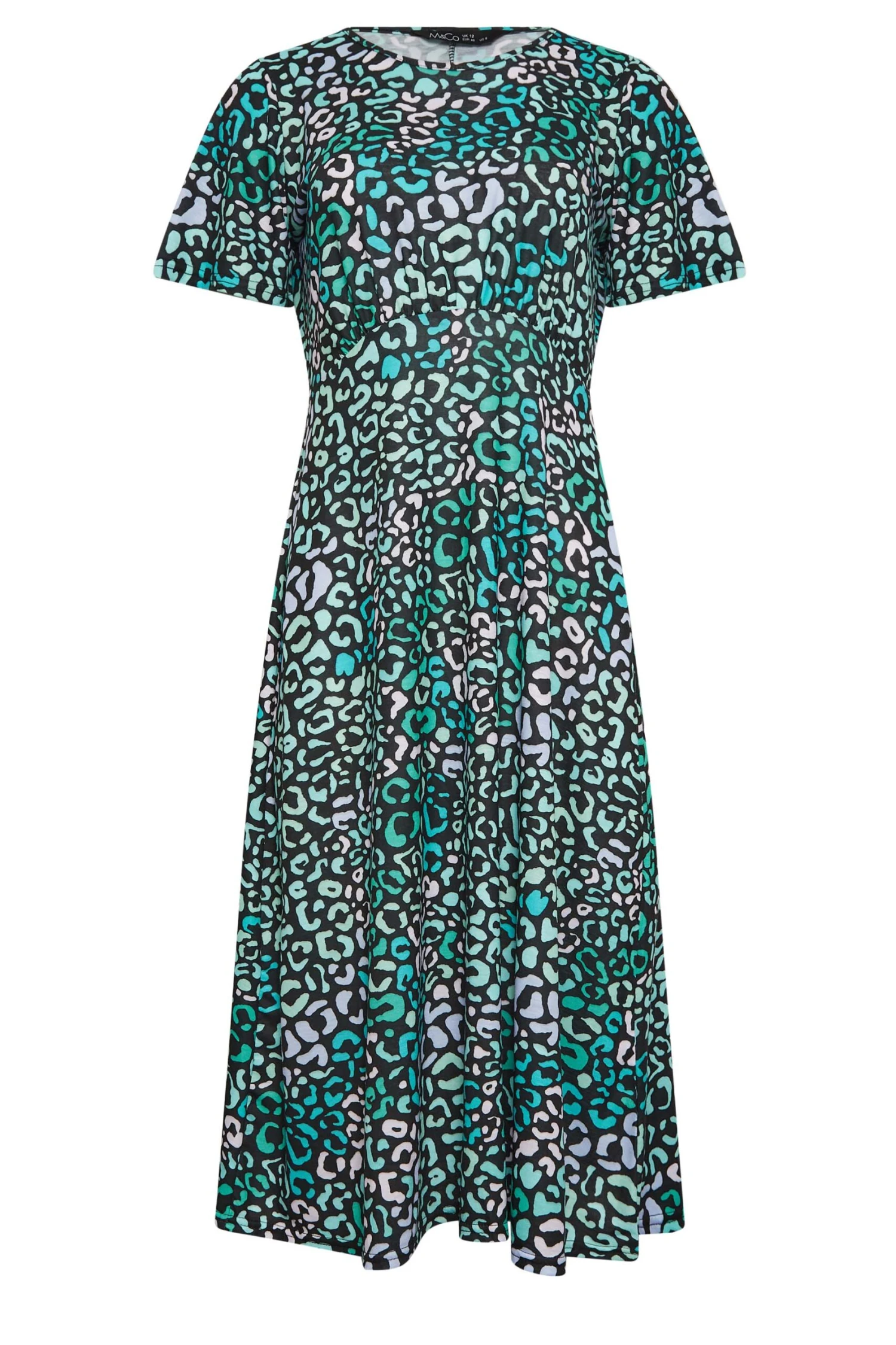 M&Co Green Animal Print Midaxi Dress 6 M&Co Green Animal Print Midaxi Dress - Image 6