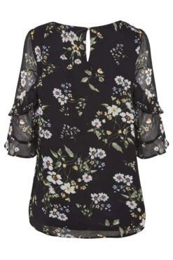 M&Co Black & White Floral Double Frill Sleeve Blouse 13 M&Co Black & White Floral Double Frill Sleeve Blouse -M&Co Sales Store a36a4622 8741 45 550195 Y scaled