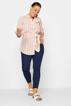 M&Co White & Pink Stripe Tie Waist Blouse 10 M&Co White & Pink Stripe Tie Waist Blouse -M&Co Sales Store a3c1de5d 0a6c 41 550664 B scaled