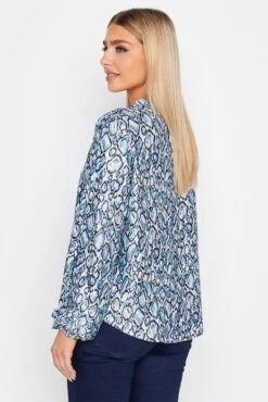 M&Co Blue Snake Print Tie Neck Blouse 9 M&Co Blue Snake Print Tie Neck Blouse -M&Co Sales Store a3c44768 2aed 40 550579 C scaled