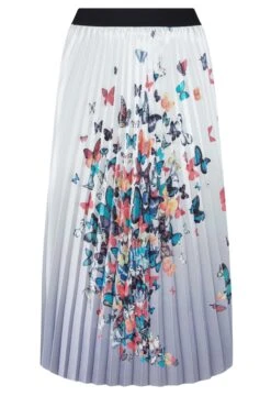 M&Co White Butterfly Print Pleated Midi Skirt 8 M&Co White Butterfly Print Pleated Midi Skirt -M&Co Sales Store a42c987c ff6a 4e 550234 X scaled